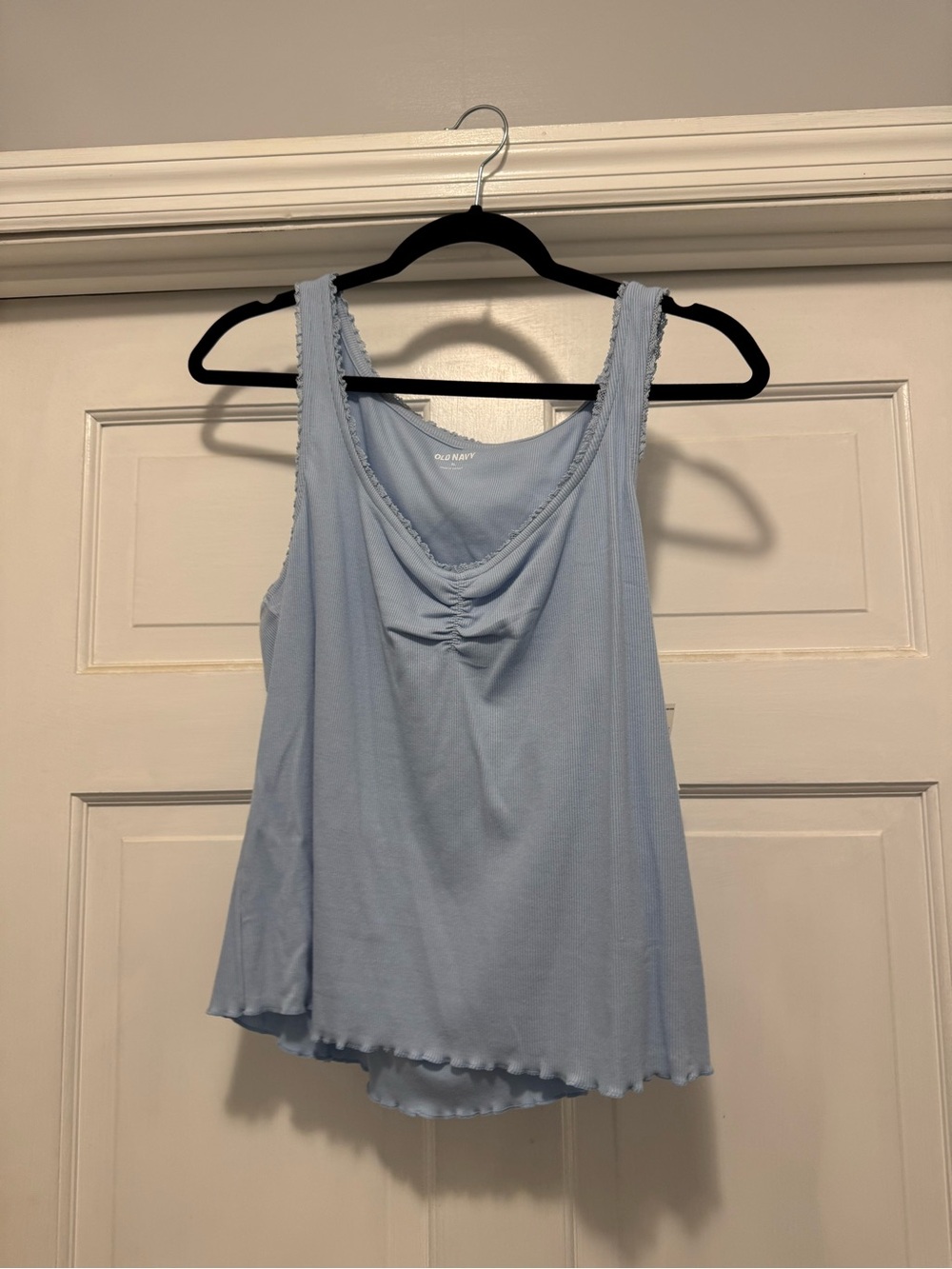 Old Navy Sky Blue Scoop Neck Tank with Ruching